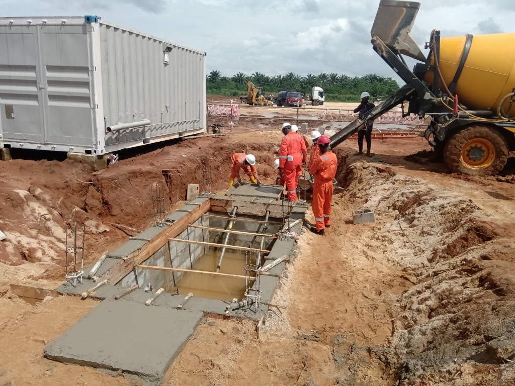 On going gas pipe construction